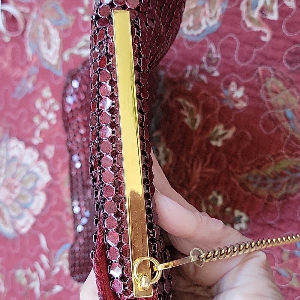 EUC- Glomesh Vintage 1980’s Mesh Envelope Purse w/Detachable Chain Strap - Picture 8 of 12